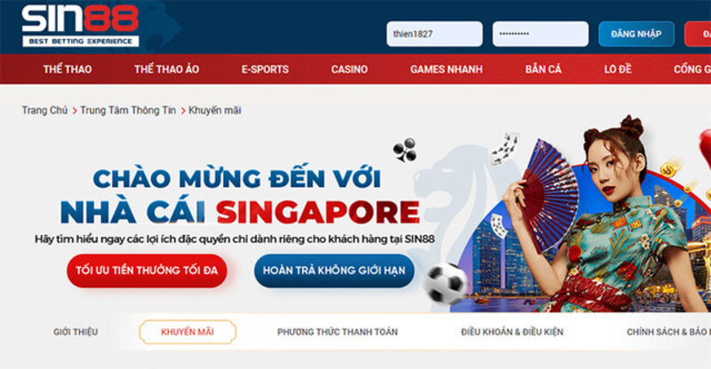 Sin88 – Nhà cái uy tín hàng đầu châu Á